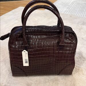 Via Spiga Amelia Crocco Print Calf Handbag